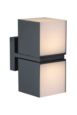 Eurolux Cuba Outdoor Wall Light Grey LED 2x12.2w 3000K in Electrical & Lighting,Lighting,Exterior Lighting