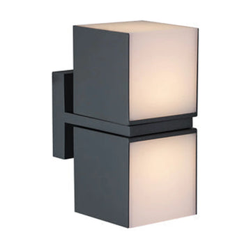 Eurolux Cuba Outdoor Wall Light Grey LED 2x12.2w 3000K - image 01