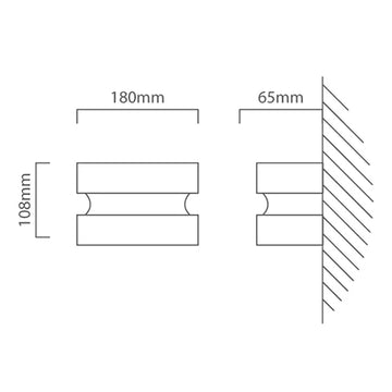 Eurolux Wall Light Maya Outdoor Up & Down Grey LED 14.5W 3000K - image 01