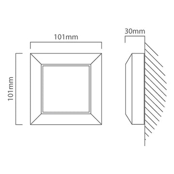 Eurolux Wall Light Helena Outdoor Surface Grey LED 4.5W 4000K - image 01