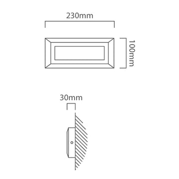 Eurolux Helena Recessed Foot Light Grey LED 11w 4000K - image 01