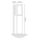 Eurolux Qubo LED Bollard Grey 17.3w 3000K - image 01