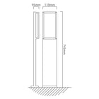 Eurolux Qubo LED Bollard Grey 17.3w 3000K - image 01