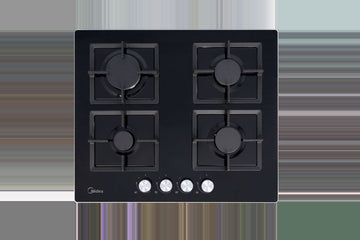 Midea 60cm 4 Burner Gas Hob – Black Glass 60GK007
