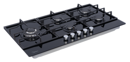 Midea 90cm Gas Hob – Black Glass 90GP095 - 0