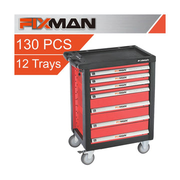Fixman 7 Drawer Ind. Roller Cabinet On Castors With 130Pc Of Stock - image 01