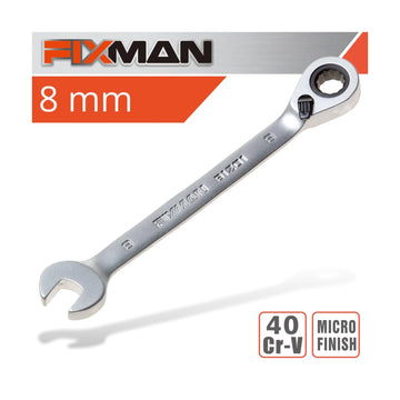 Fixman Reversible Combination Ratcheting Wrench 8mm - image 01