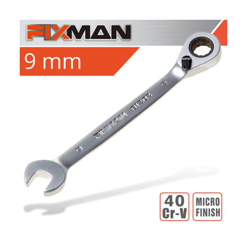 Fixman Reversible Combination Ratcheting Wrench 9mm - image 01