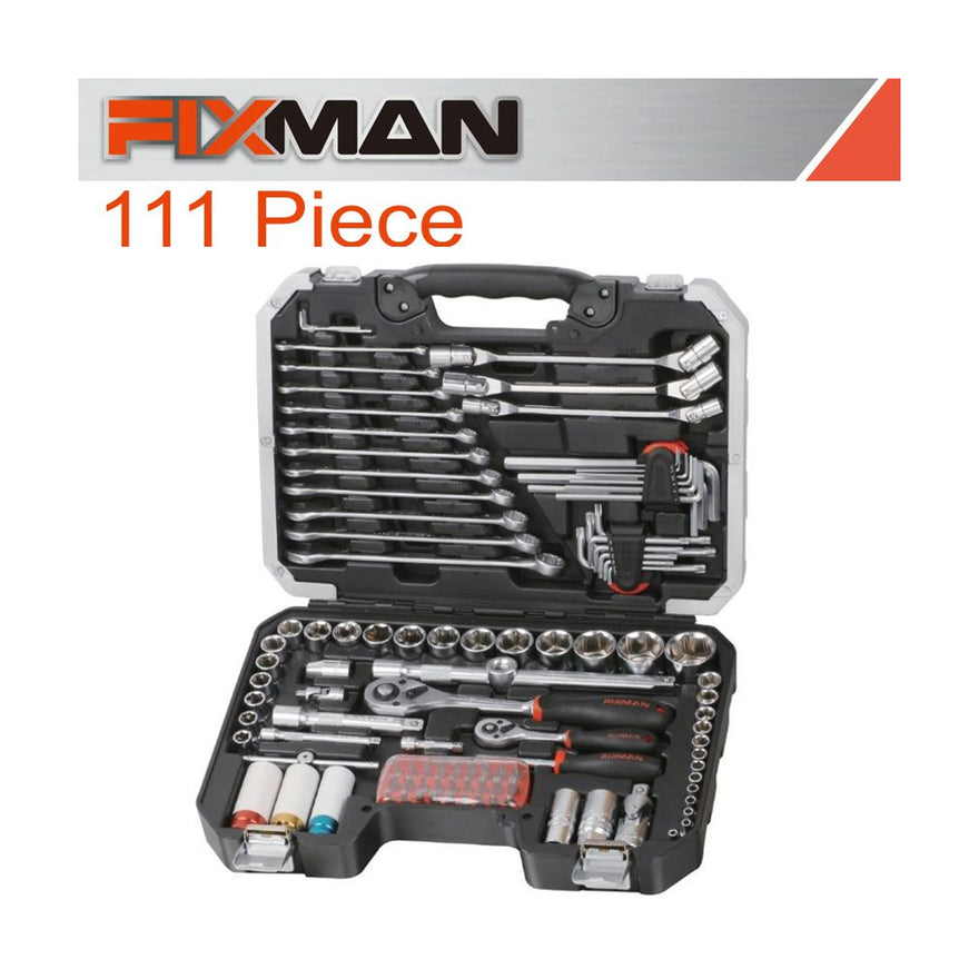 Fixman Socket Tool Set 111Pc 1/4'&1/2' Drive - image 01