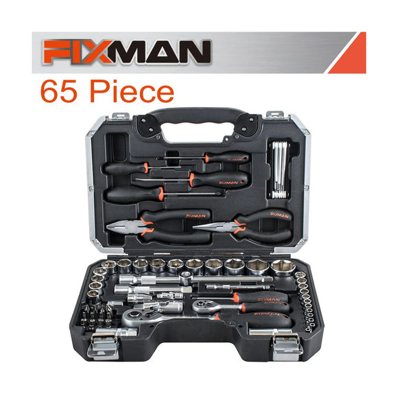 Fixman 65 Piece 1/4' & 1/2' Drive Socket Tool Set - image 01