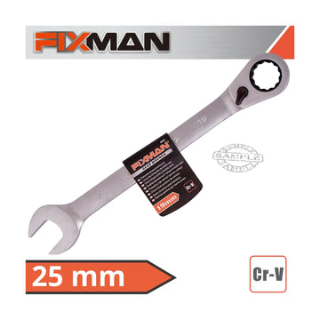 Fixman Reversible Combination Ratcheting Wrench 25mm - image 01