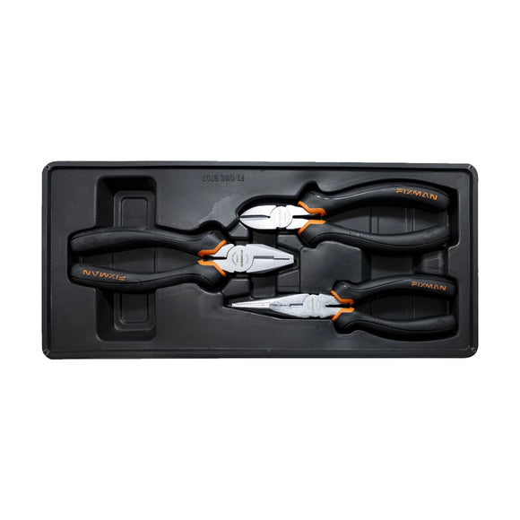 Fixman 3-Pc Pliers Set (Combination 8'Ncutting 7.5' Long Nose 8') - image 01