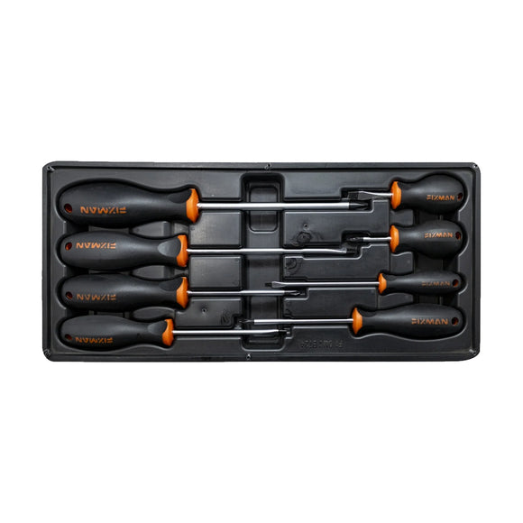 Fixman Tray 8 Piece Slotted And Phillips Screwdrivers - image 01