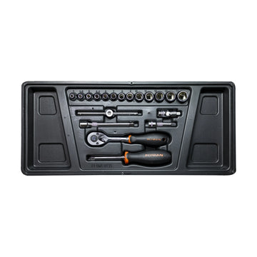 Fixman Tray 19 Piece 1/4' Drive Sockets And Accessories - image 01