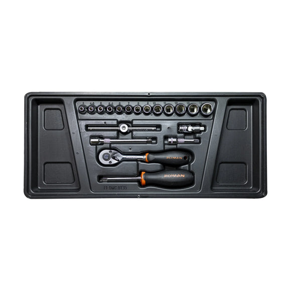 Fixman Tray 19 Piece 1/4' Drive Sockets And Accessories - image 01