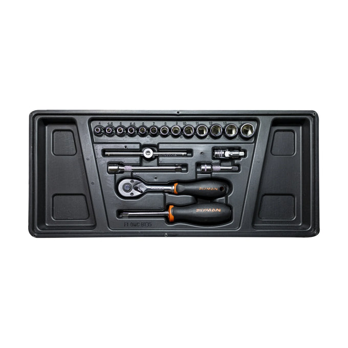Fixman Tray 19 Piece 1/4' Drive Sockets And Accessories - image 01
