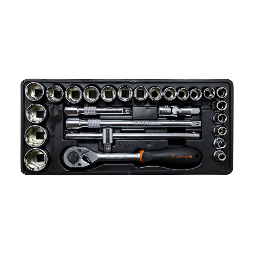 Fixman Tray 26 Piece 1/2' Drive Sockets And Accessories - image 01