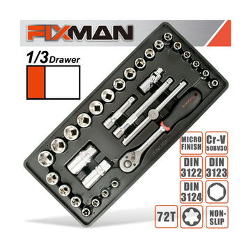 Fixman 31-Pc 3/8'Drive Sockets & Accessories - image 01