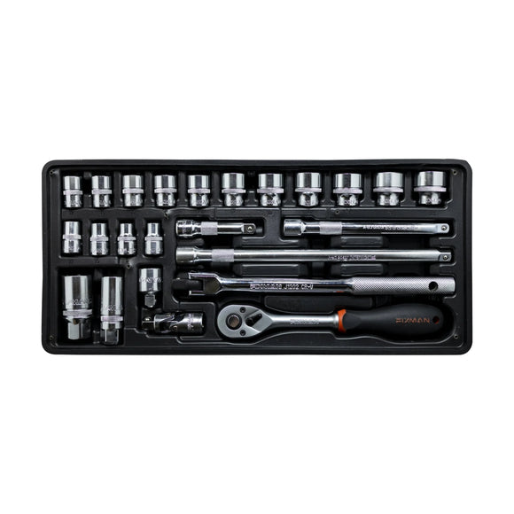 Fixman Tray 24 Piece 3/8' Drive Sockets And Accessories - image 01