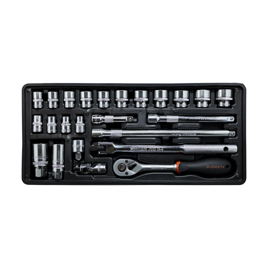 Fixman Tray 24 Piece 3/8' Drive Sockets And Accessories - image 01