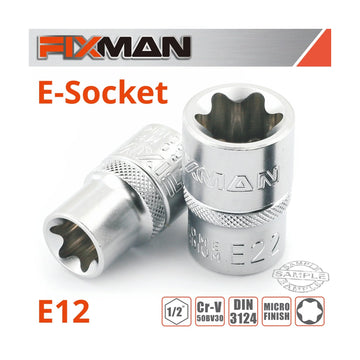 Fixman 1/2' Drive E-Socket 6 Point E12 - image 01