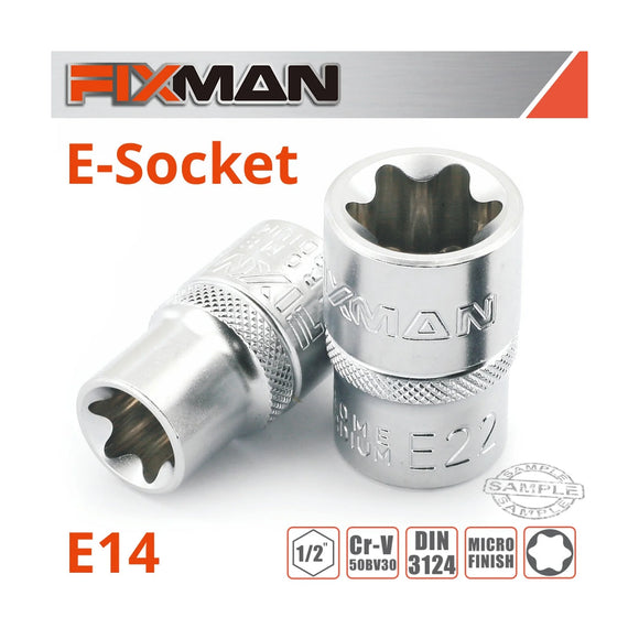 Fixman 1/2' Drive E-Socket 6 Point E14 - image 01