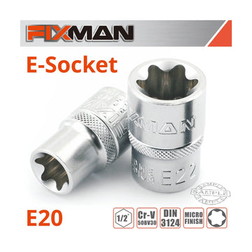 Fixman 1/2' Drive E-Socket 6 Point E20 - image 01