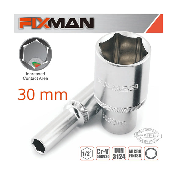 Fixman 1/2' Drive Deep Socket 30mm - image 01
