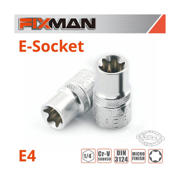 Fixman 1/4' Drive E-Socket 6 Point E4 - image 01