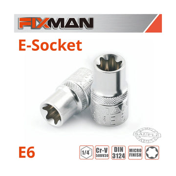 Fixman 1/4' Drive E-Socket 6 Point E6 - image 01