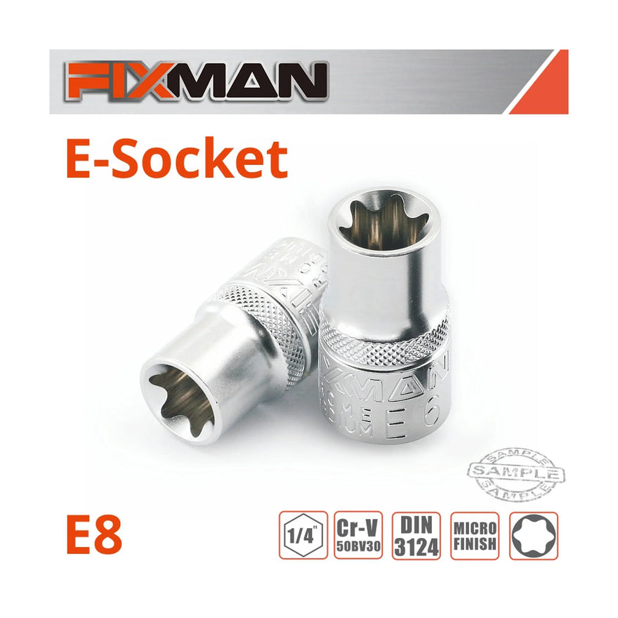 Fixman 1/4' Drive E-Socket 6 Point E8 - image 01