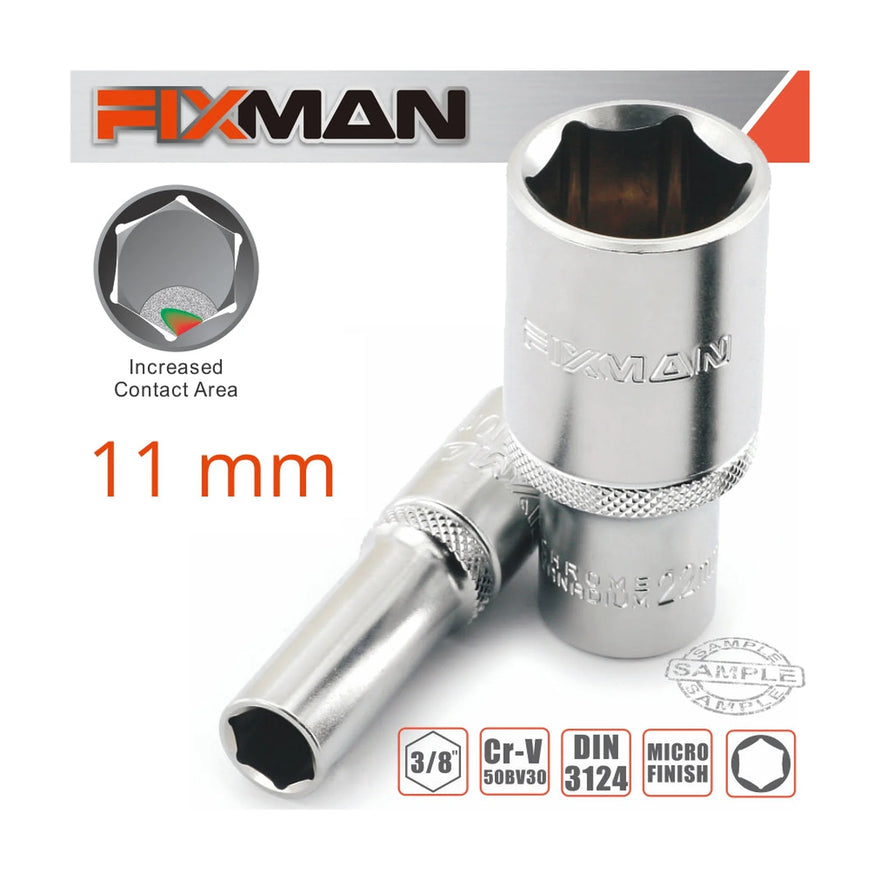 Fixman 3/8' Drive Deep Socket 11mm - image 01