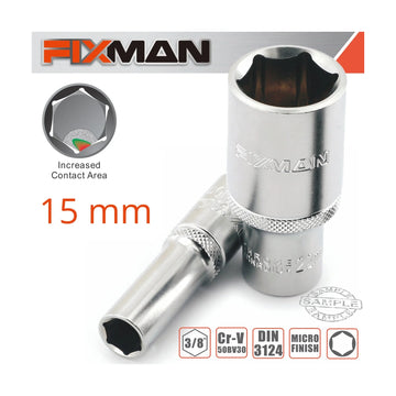 Fixman 3/8' Drive Deep Socket 15mm - image 01