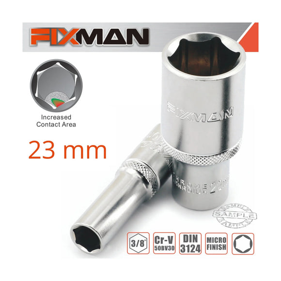 Fixman 3/8' Drive Deep Socket 23mm - image 01
