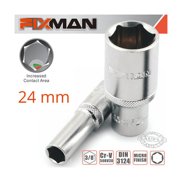 Fixman 3/8' Drive Deep Socket 24mm - image 01