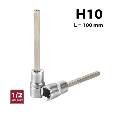 Fixman 1/2' Drive  10 X 100mm Hex Allen Bit Socket H10 - image 01
