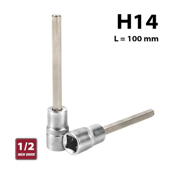 Fixman 1/2' Drive 14 X 100mm Hex Allen Bit Socket H14 - image 01