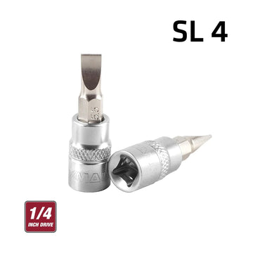 Fixman 1/4' Drive Bit Socket Sl4 Slotted Screwdriver Bit - image 01