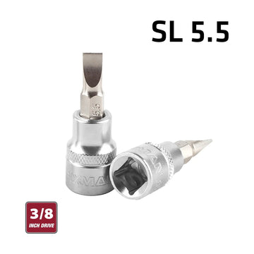 Fixman 3/8' Drive Bit Socket Sl5.5 Slotted Screwdriver Bit - image 01
