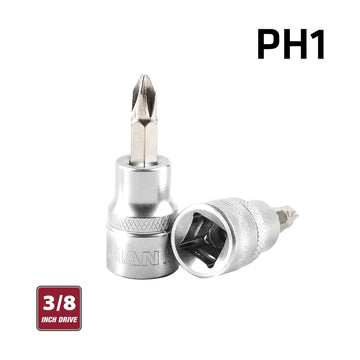 Fixman 3/8' Drive Bit Socket Ph1 Phillips Screwdriver Bit - image 01
