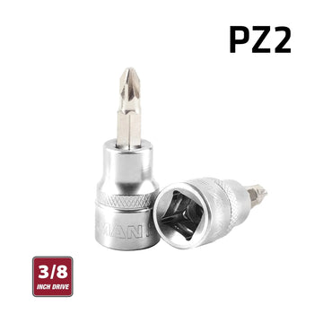 Fixman 3/8' Drive Bit Socket Pz2 Pozi Screwdriver Bit - image 01