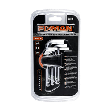 Fixman Hex Key Metric W/Ball Head 9Pce 1.5-10mm - image 01