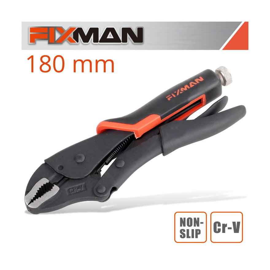 Fixman Curved Jaw Lock Grip Pliers 7'/180mm - image 01