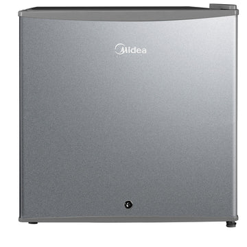 Midea 43L Single Door Bar Fridge Silver 75W with Lock