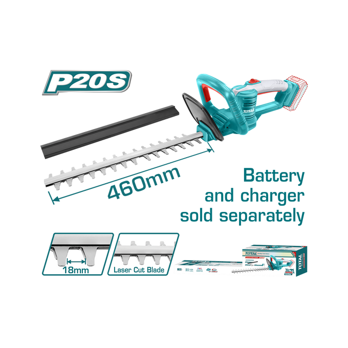 Total Cordless Hedge Trimmer 20V 460mm THTLI20018