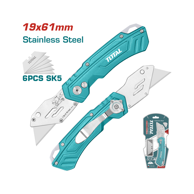 Image of Total Power Tool Total Folding Knife19 x 61mm THT5136288