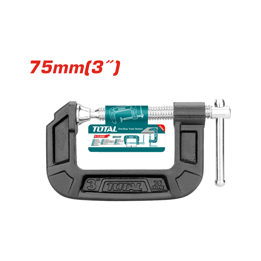 Image of Total Power Tool Total 75mm/3 Inch G-Clamp THT13136