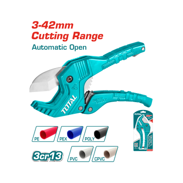 Total PVC Pipe Cutter 193mm Automatic Open THT534216