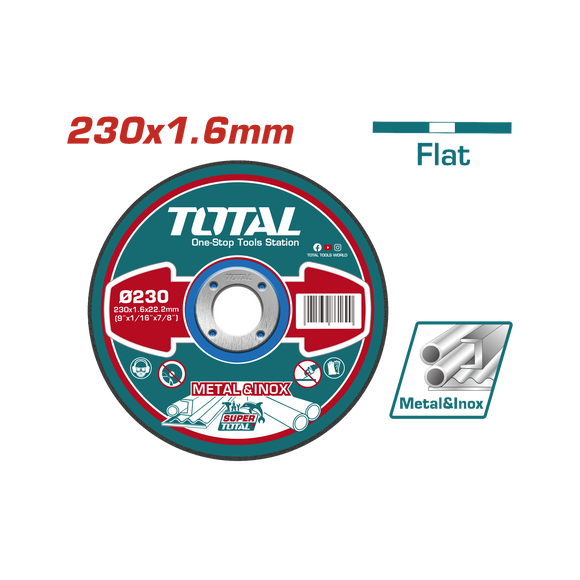 Total Abrasive Metal Cutting Disc 230mm 1.6mm TAC2162301