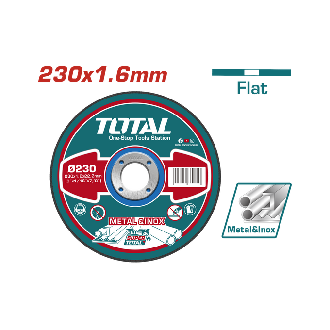 Total Abrasive Metal Cutting Disc 230mm 1.6mm TAC2162301
